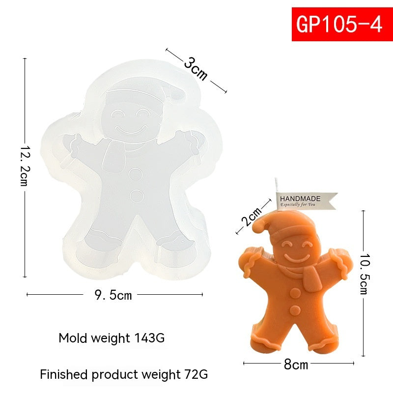 Christmas Gingerbread Man Candle Mold