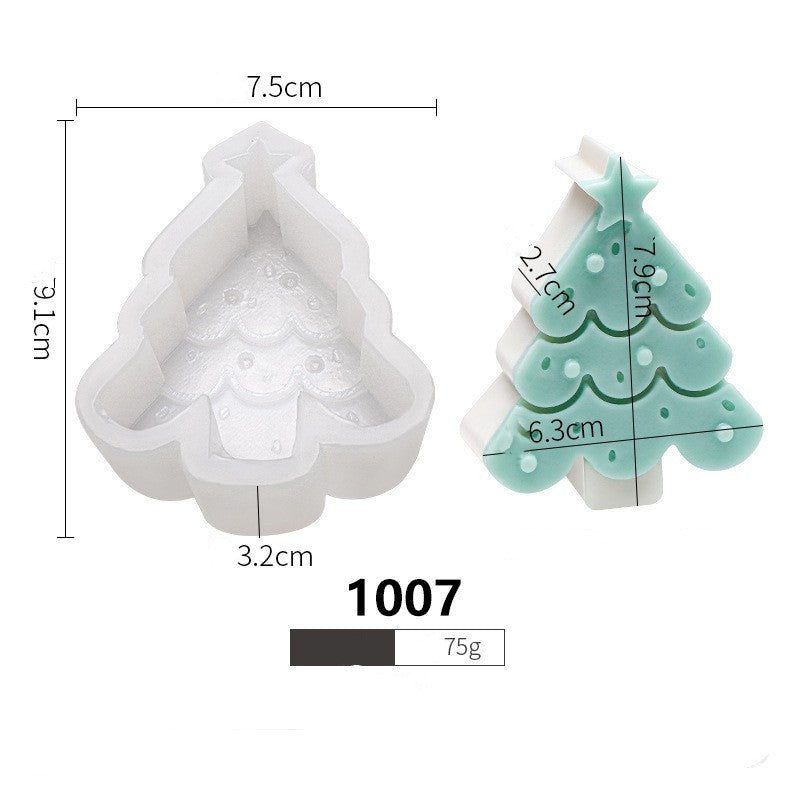 Christmas Silicone Candle Molds - Christmas Tree