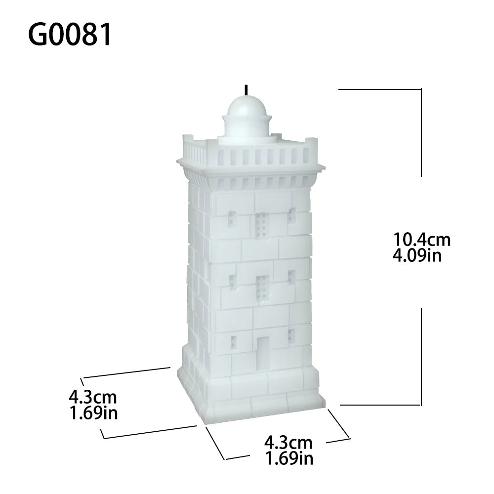 Castle House Lighthouse Design Silicone Candle Mold