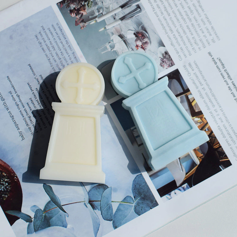 Cross Monument Aromatherapy Candle Silicone Mold