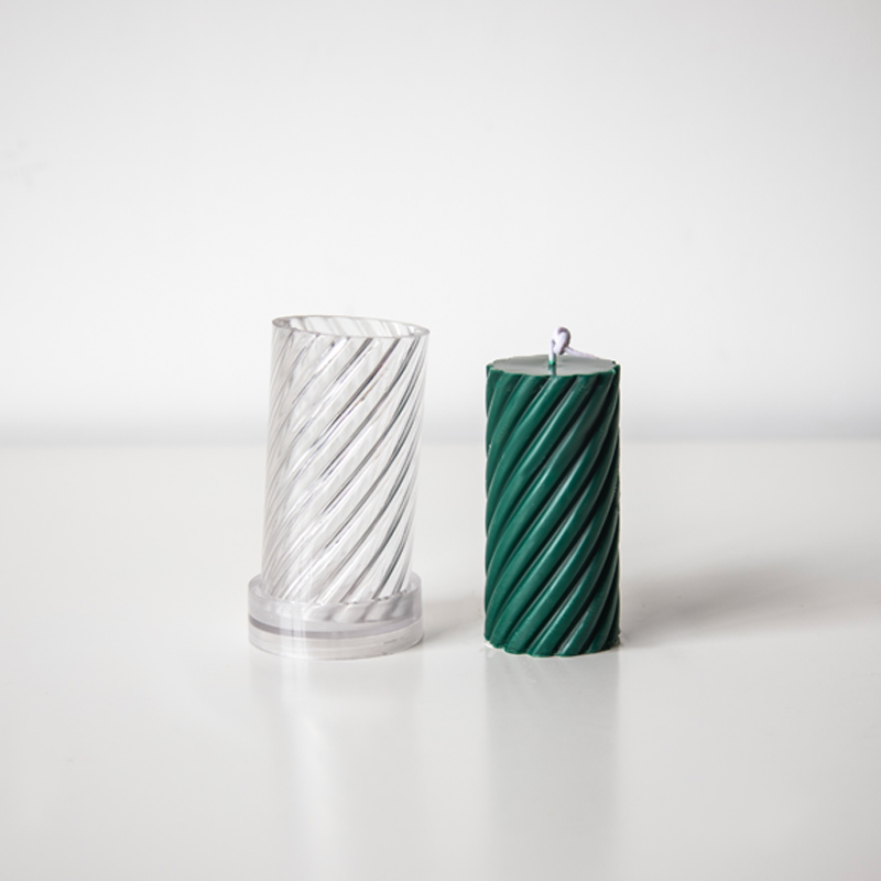 Stripe Pattern Pillar Candle Molds