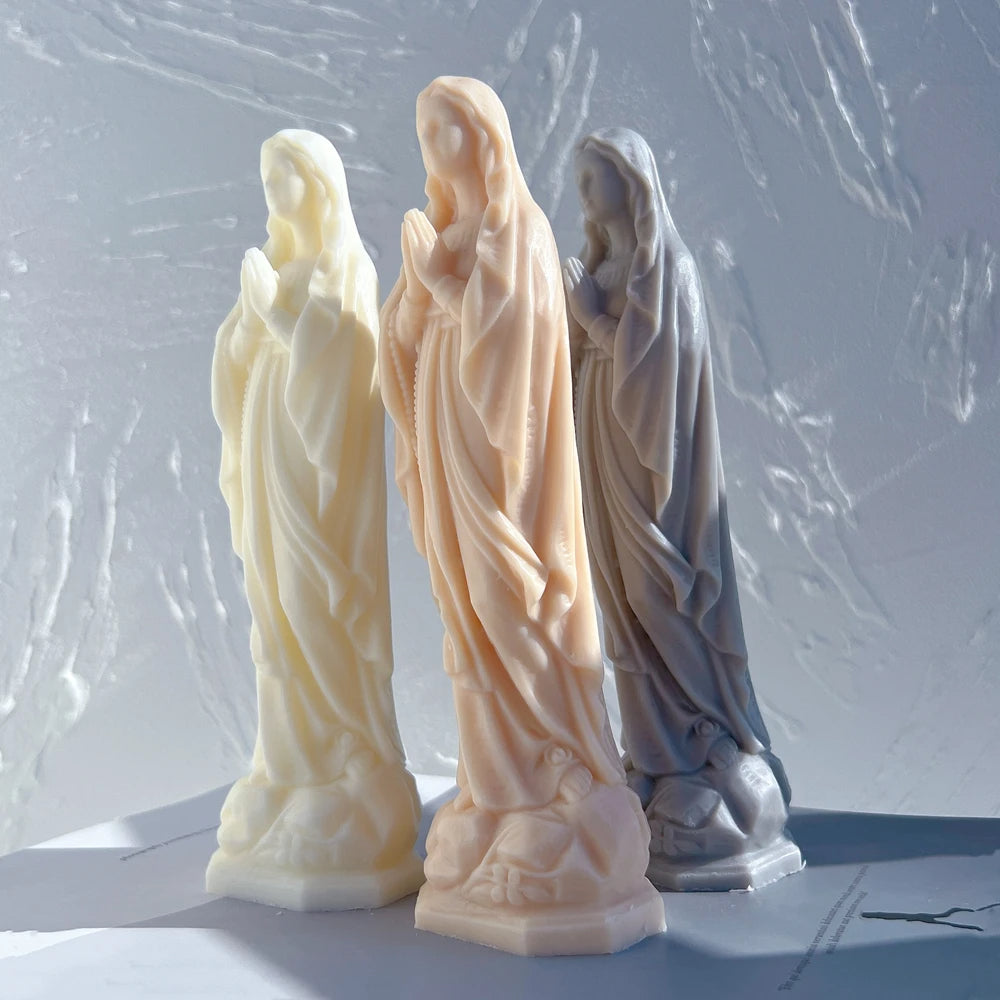 Virgin Mary Candle Silicone Mold