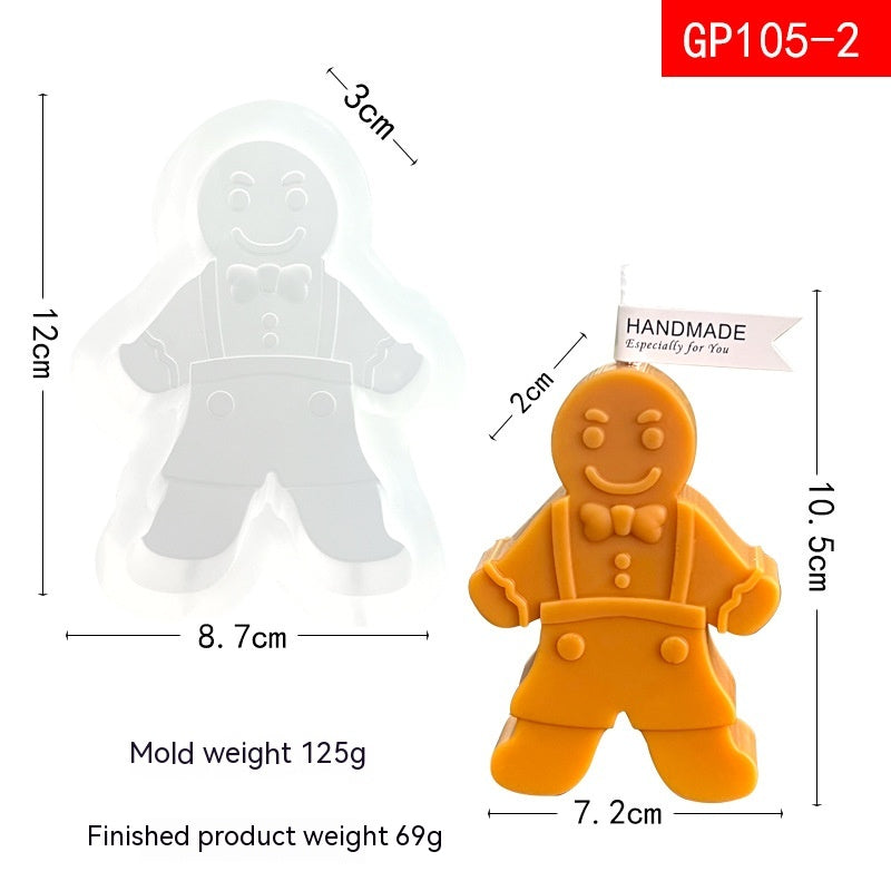 Christmas Gingerbread Man Candle Mold