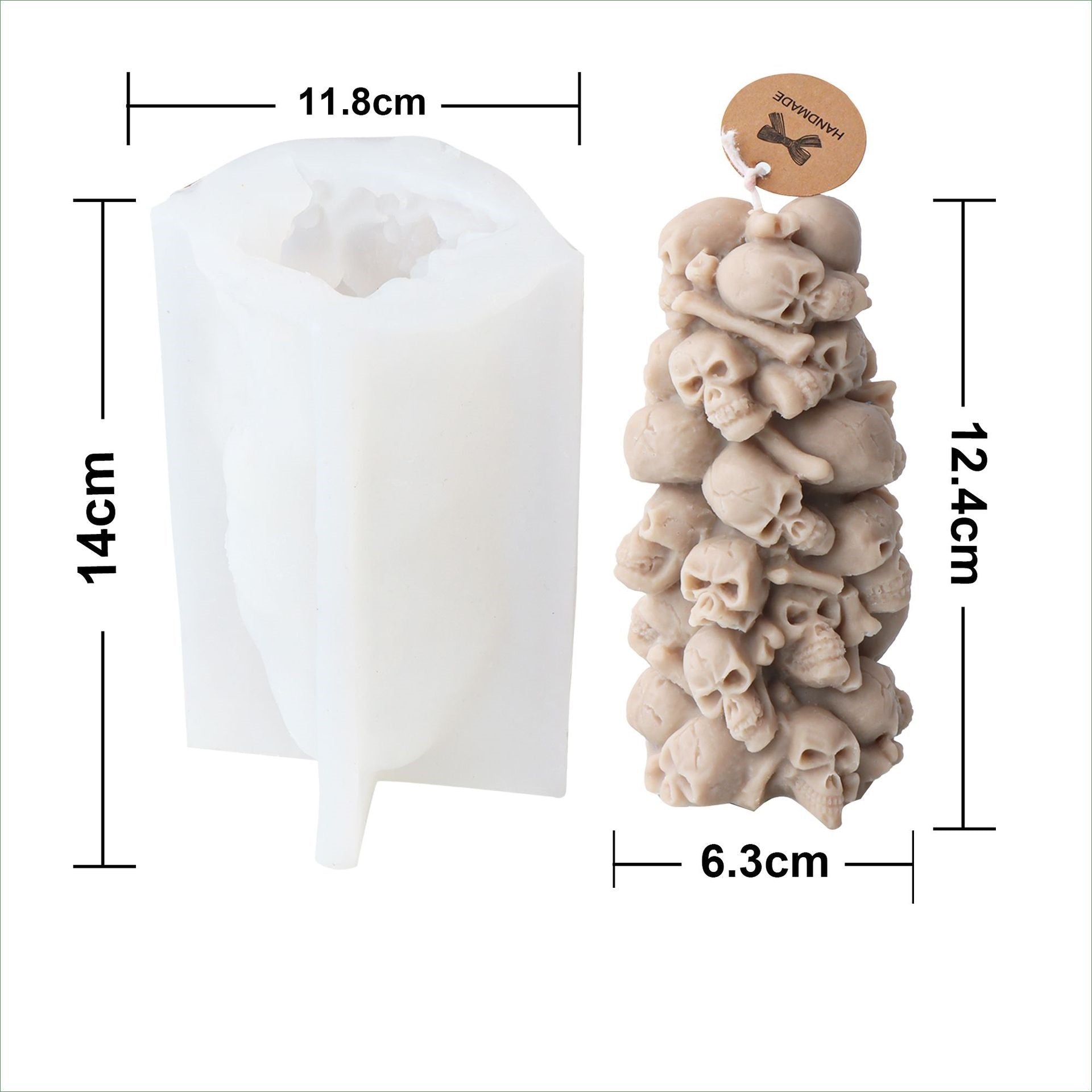 Skull Tower Candle Mold