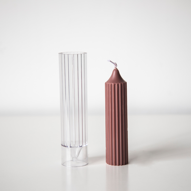 Stripe Pattern Pillar Candle Molds