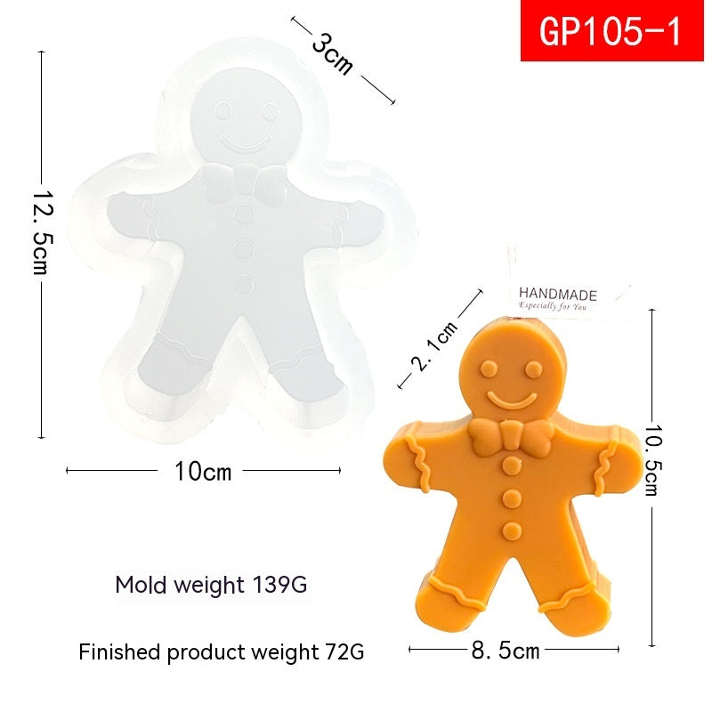 Christmas Gingerbread Man Candle Mold