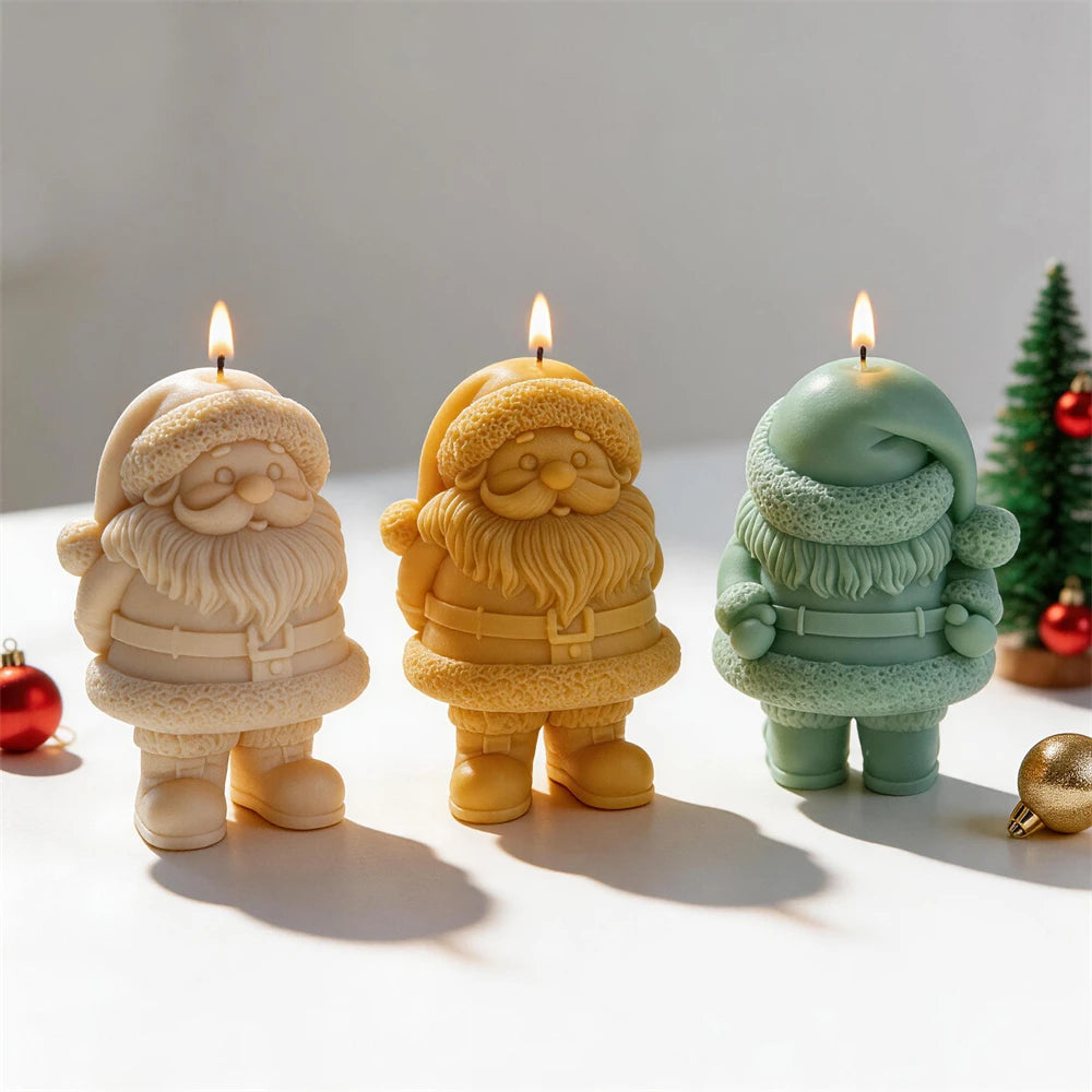 Jolly Santa Claus Silicone Candle Mold