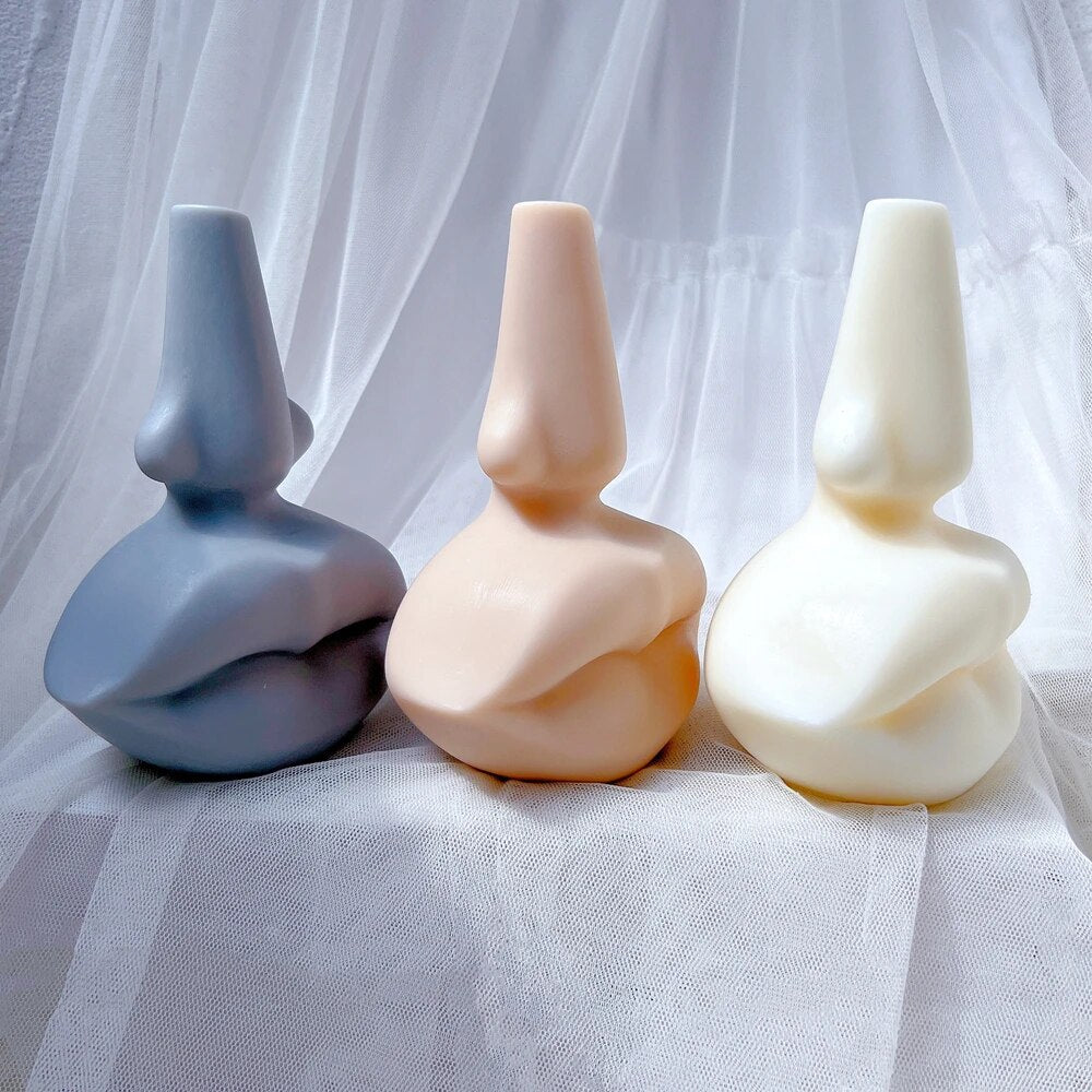 Facial Features Lip Nose Candle Mold