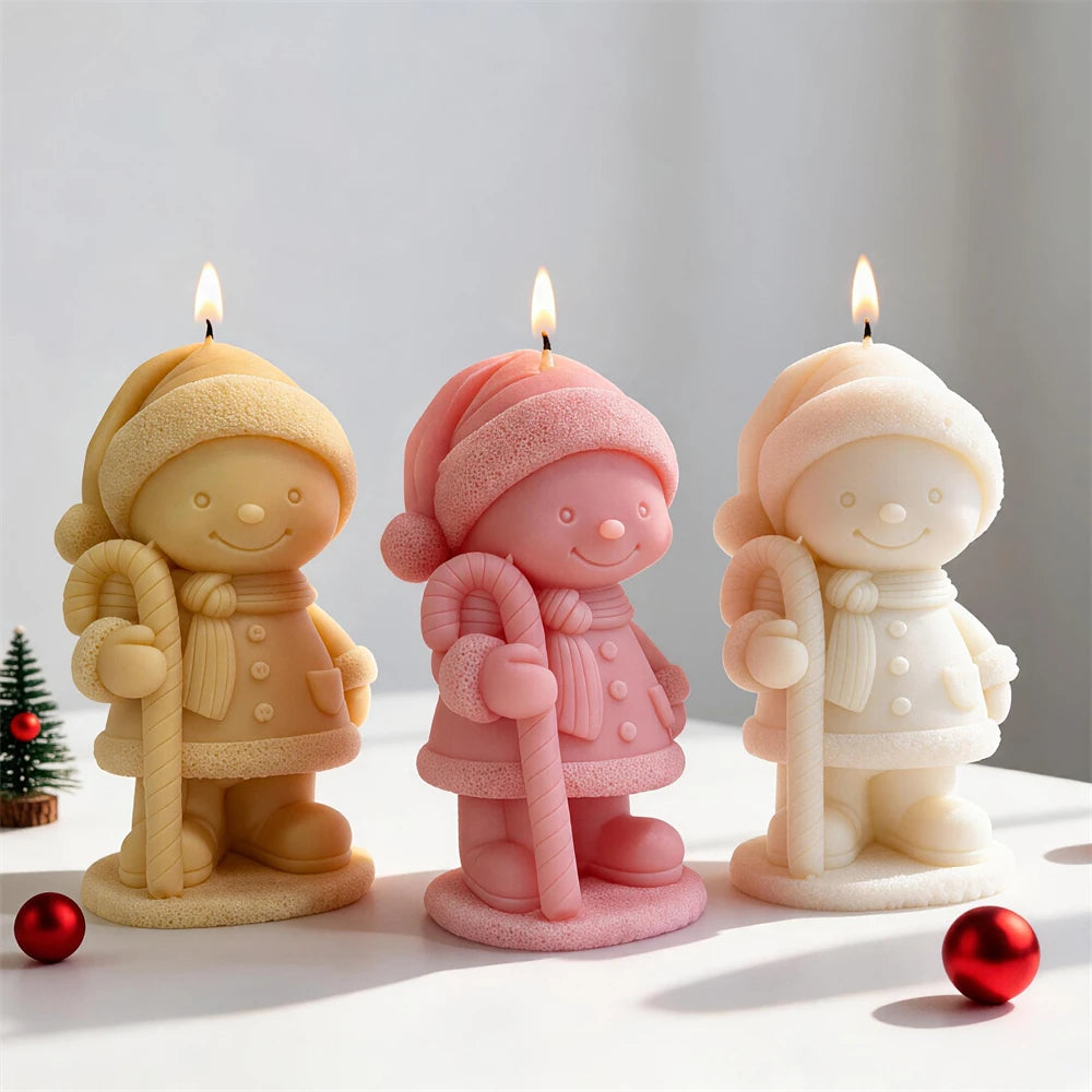 Winter child candle measuring 13 centimetres tall