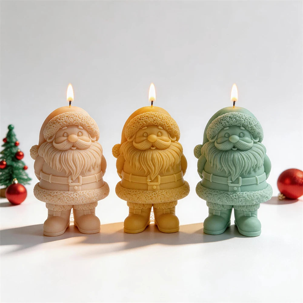 Jolly Santa Claus Silicone Candle Mold