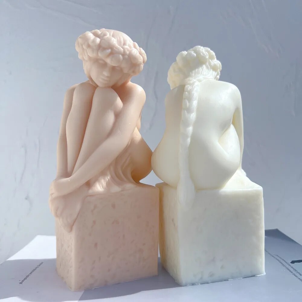 Virgo Christel Marott Zodiac Figurine Candle Silicone Mold