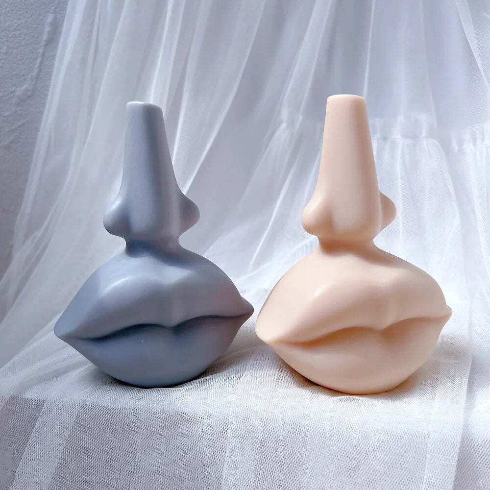 Facial Features Lip Nose Candle Mold