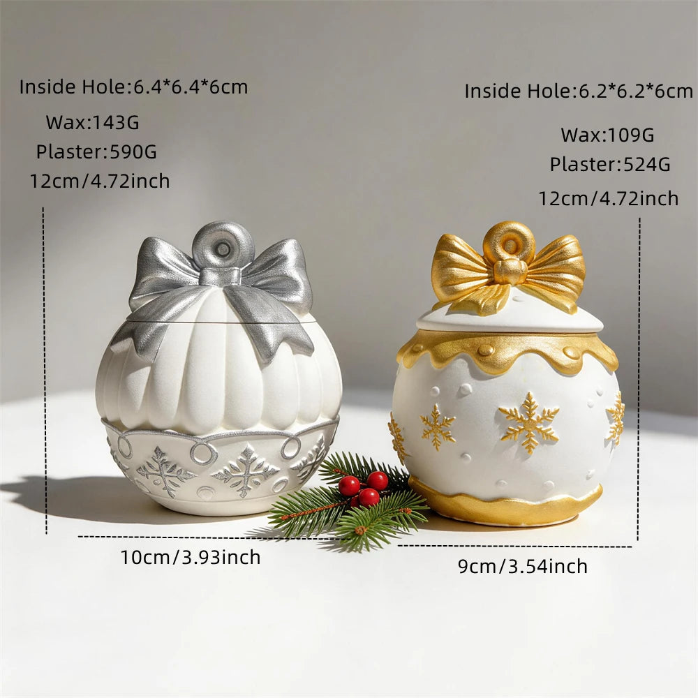 Christmas Bauble Container Silicone Mold with Lid