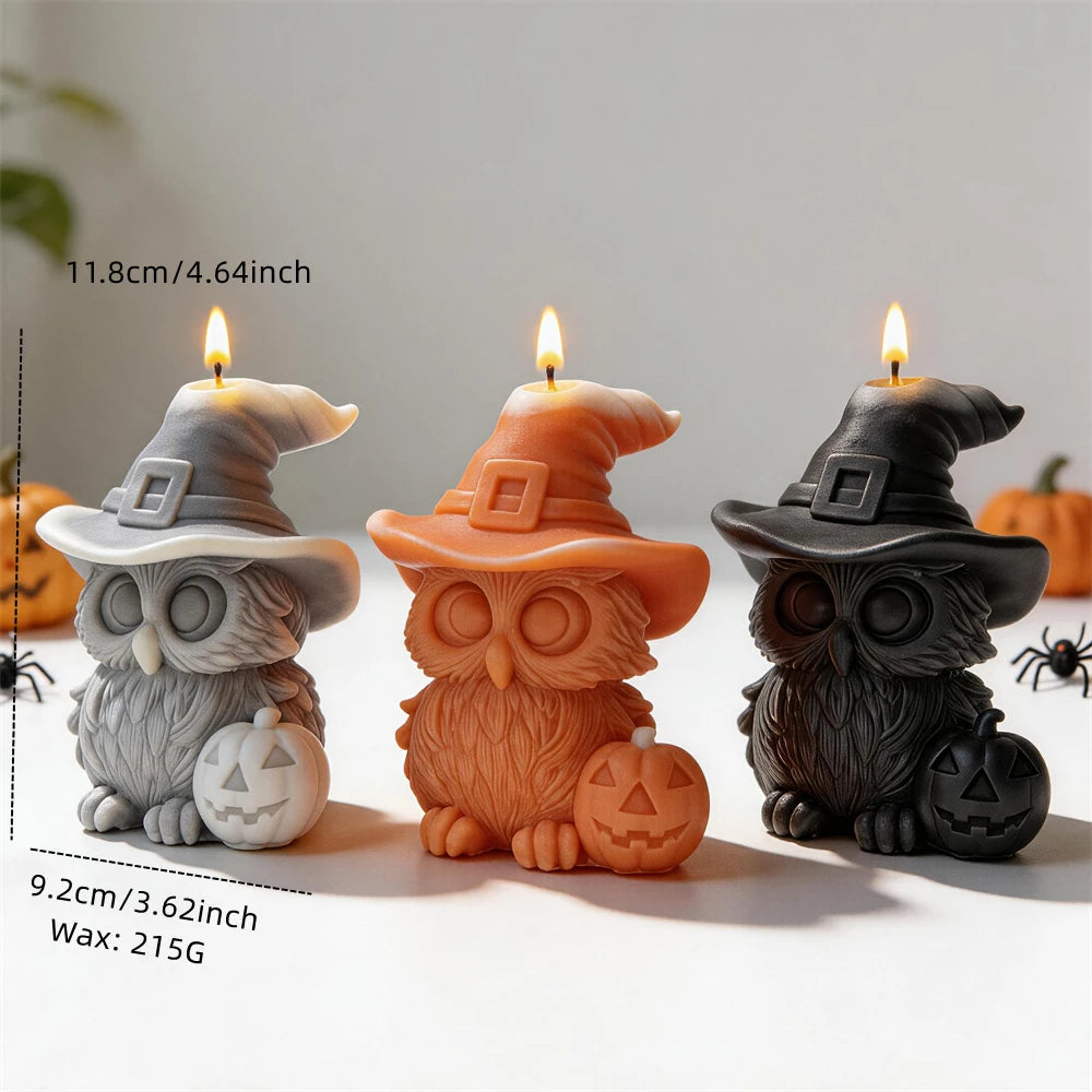 Cute Owl Silicone Candle Mold for Halloween