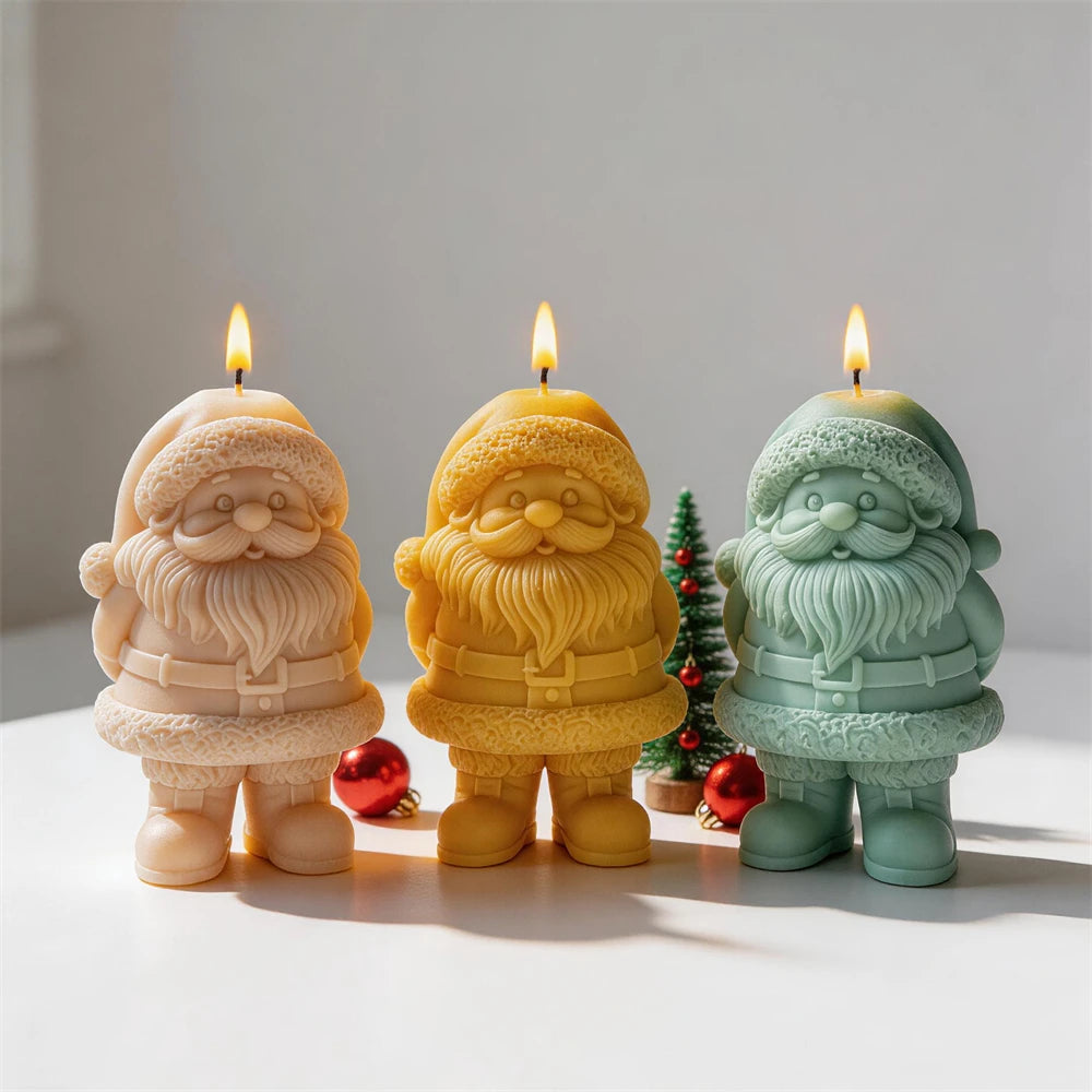 Jolly Santa Claus Silicone Candle Mold