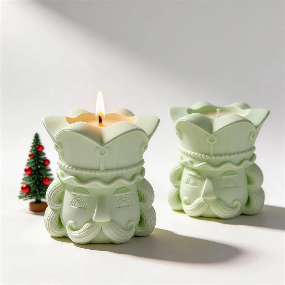 Nutcracker Candle Jar Silicone Mold