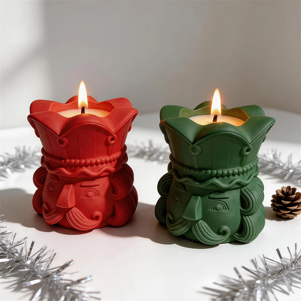 Nutcracker Candle Jar Silicone Mold
