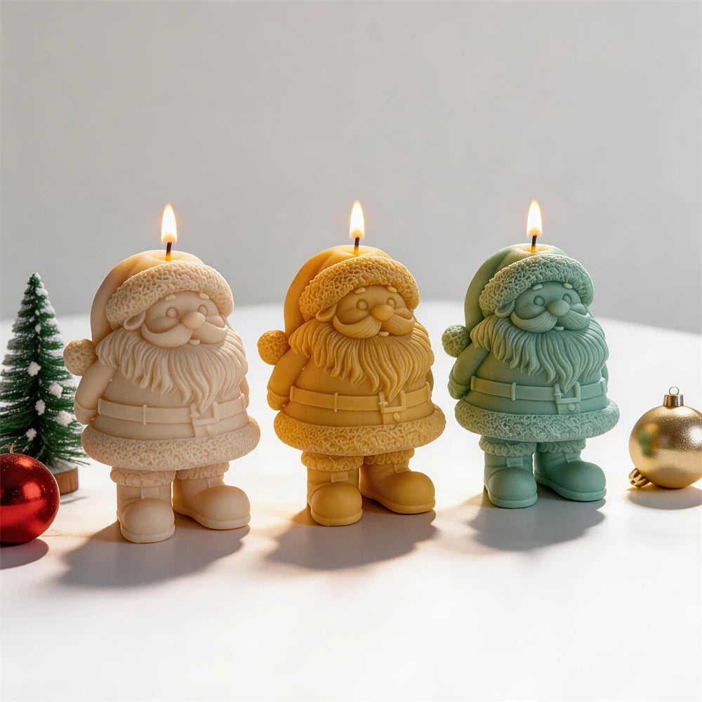 Jolly Santa Claus Silicone Candle Mold