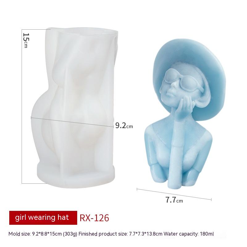 Craft Timeless Beauty: Stylish Retro Girl Portraits Candle Mold Candles molds