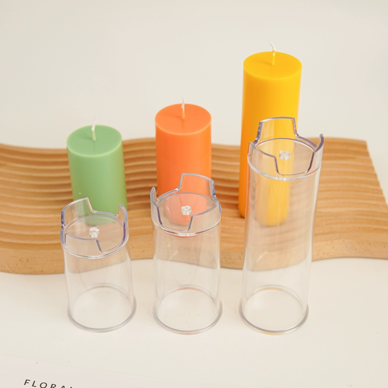 DIY Cylindrical Aromatherapy Candle Mold Acrylic PC Plastic Candles molds