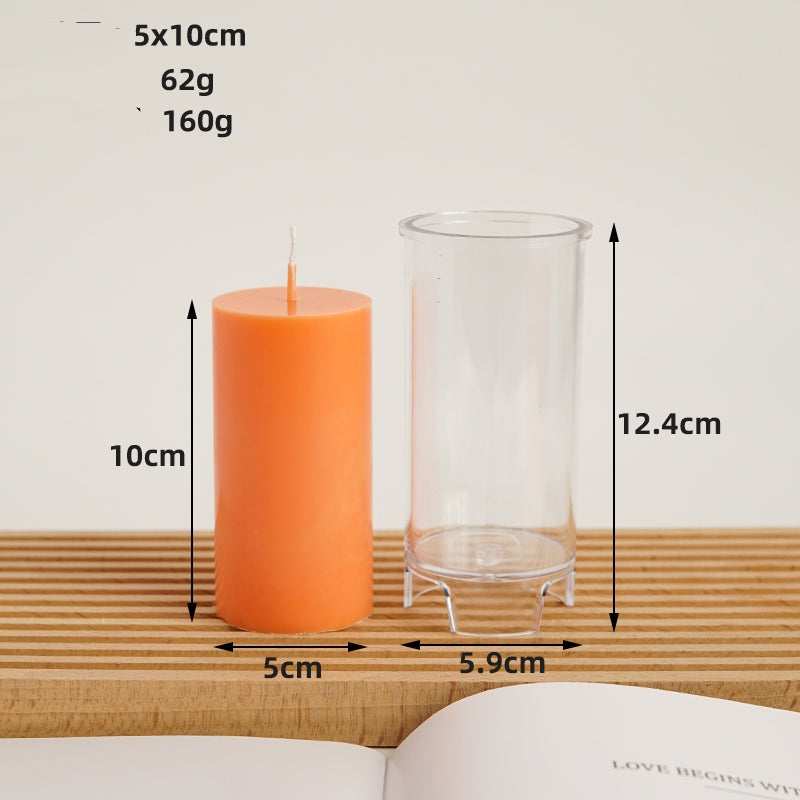 DIY Cylindrical Aromatherapy Candle Mold Acrylic PC Plastic Candles molds
