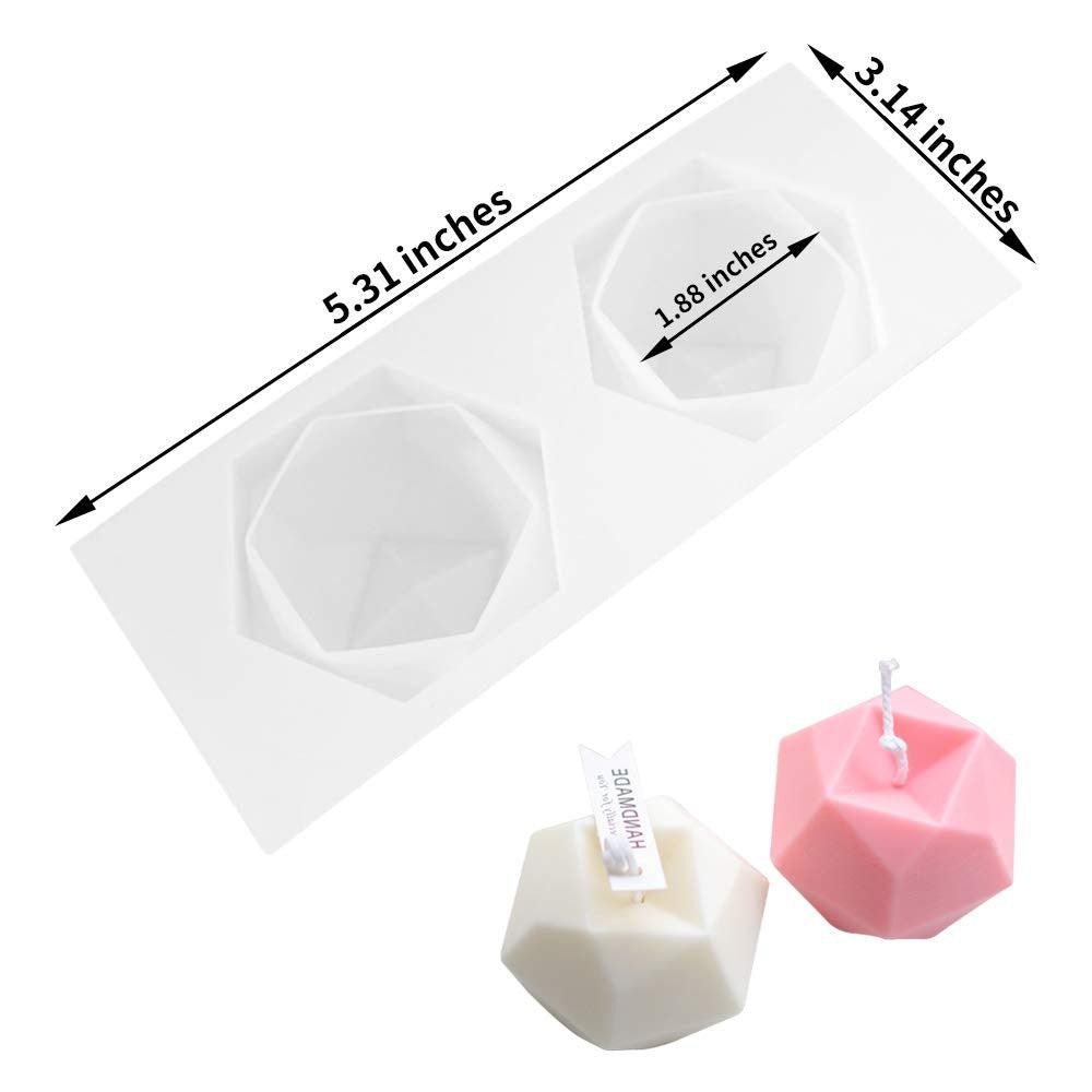 Faceted Diamond Candle Mold: Unique Rhombus Shape Candles molds