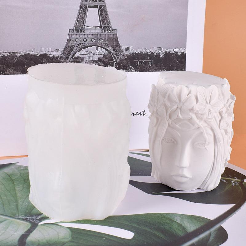 3D Flower Girl Head Silicone Mold