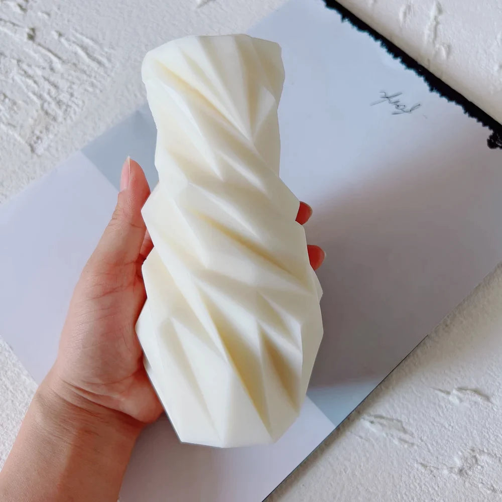 Faceted Diamond Shape Silicone Candle Mold
