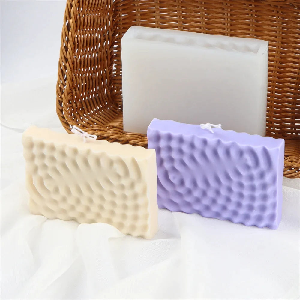 Funny Wiggly Striated Bowl Candle Silicone Mold