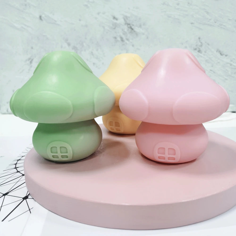 Cute Mushroom House Candle Mold - Fairy Gnome Home