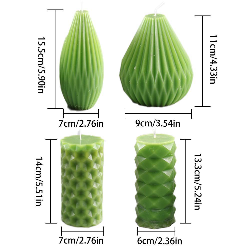 Honeycomb Candle Mold , Quadrilateral cylindrical candle mold, and Pear Shape Candle Mold Candles molds
