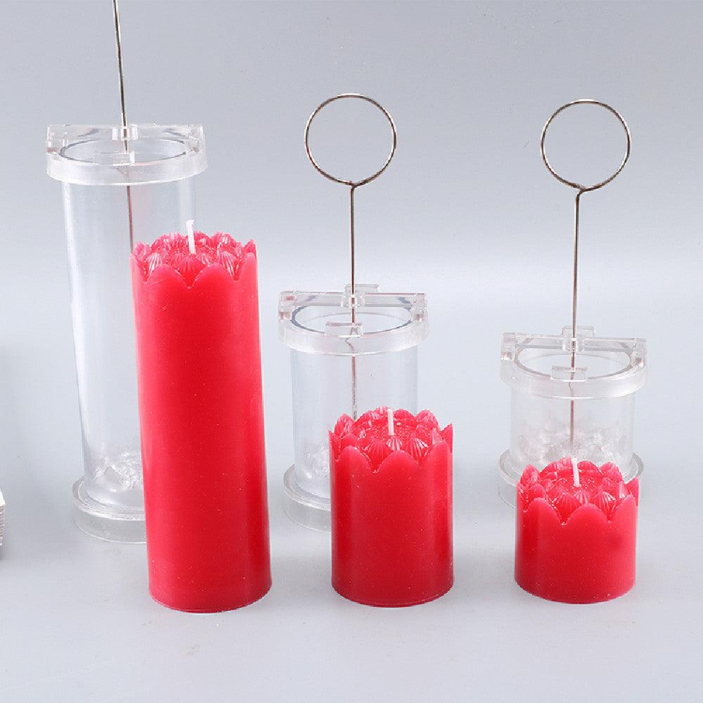 Lotus Flower Cylindrical Candle Mold Candles molds