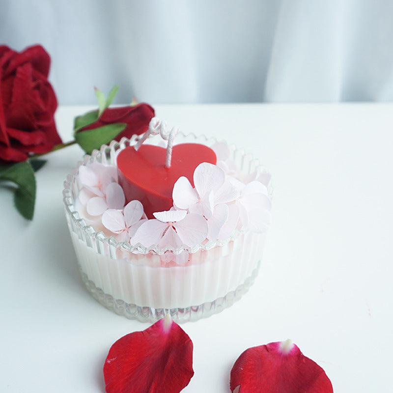 Love Columnar Heart Shaped Scented Candle Mold Candles molds