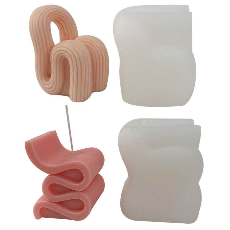 Revamp Decor with Geometric Sofa Chair Aromatherapy Candle Mold - Craft Unique Scents Candles molds