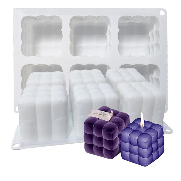 Rubik's Cube Bubble Silicone Candle Mold Candles molds
