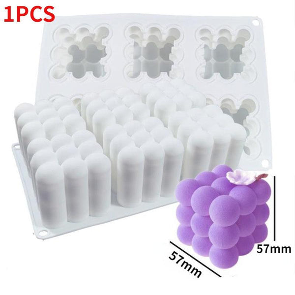Rubik's Cube Bubble Silicone Candle Mold Candles molds