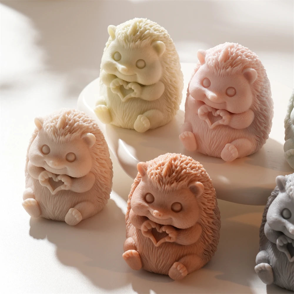 Cute Hedgehog Silicone Candle Mold