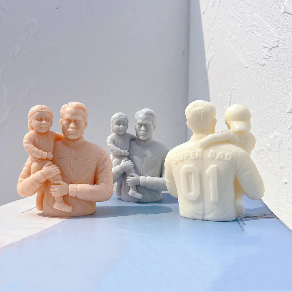 Mother and Father with Child Candle Mold