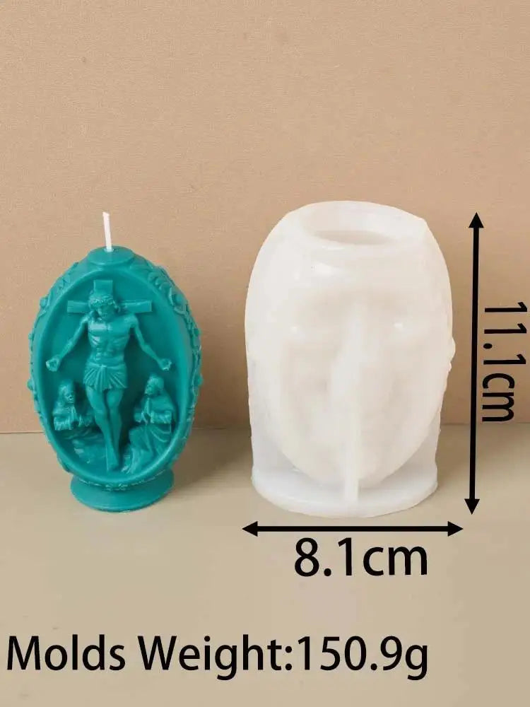 DIY 3D Jesus and Virgin Mary Easter Egg Silicone Candle Mold