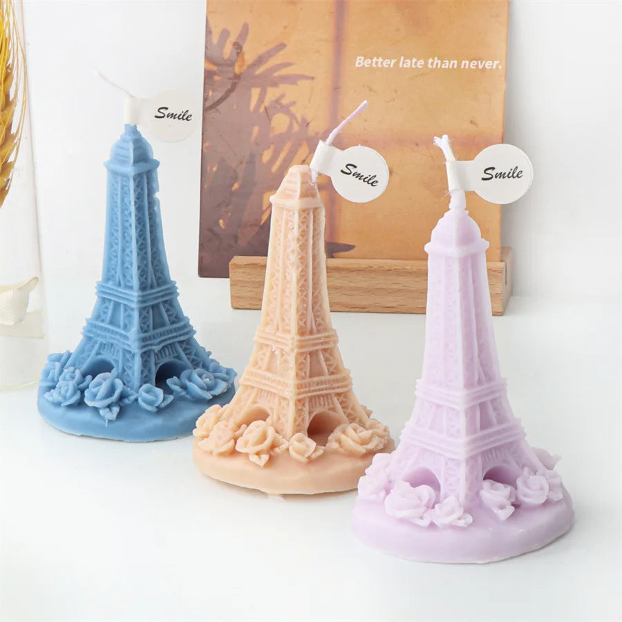 Eiffel Tower Pisa Tower Silicone Candle Mold