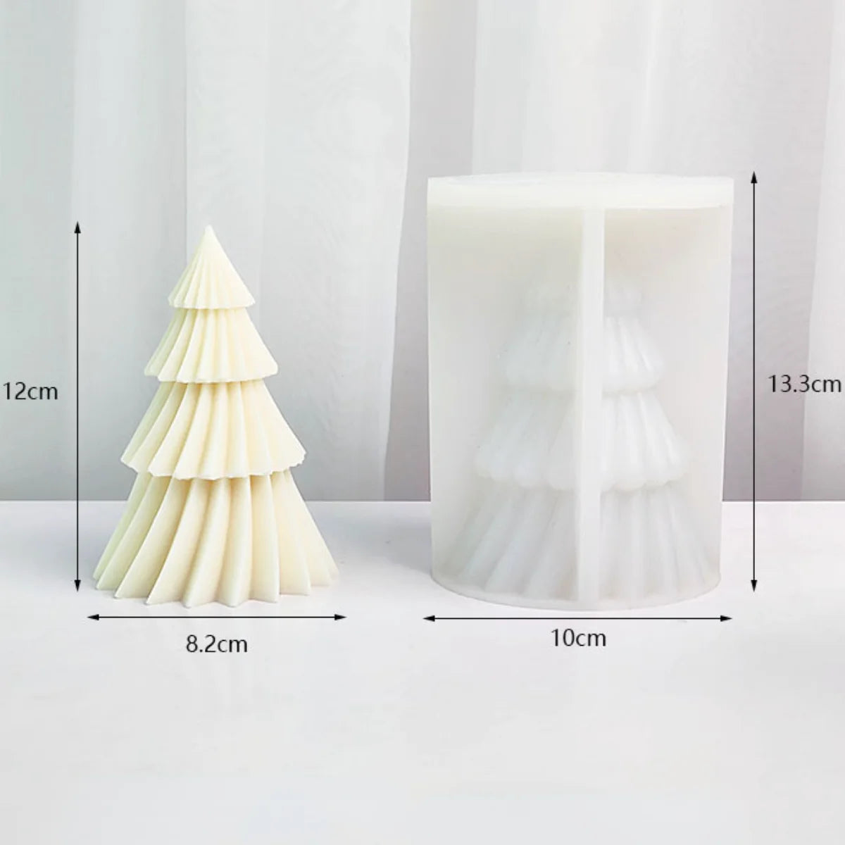 4-Layer Christmas Tree Silicone Candle