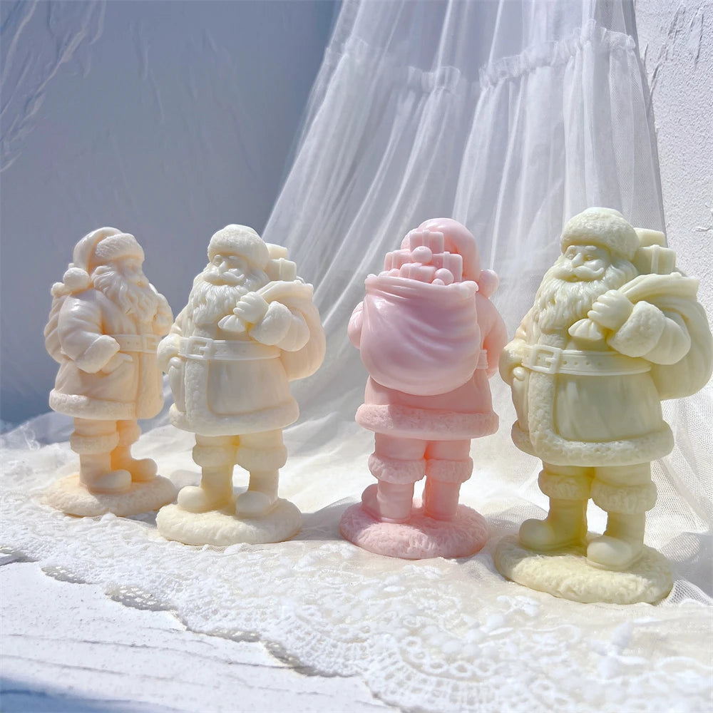 Standing Santa Claus Candle Silicone Mold