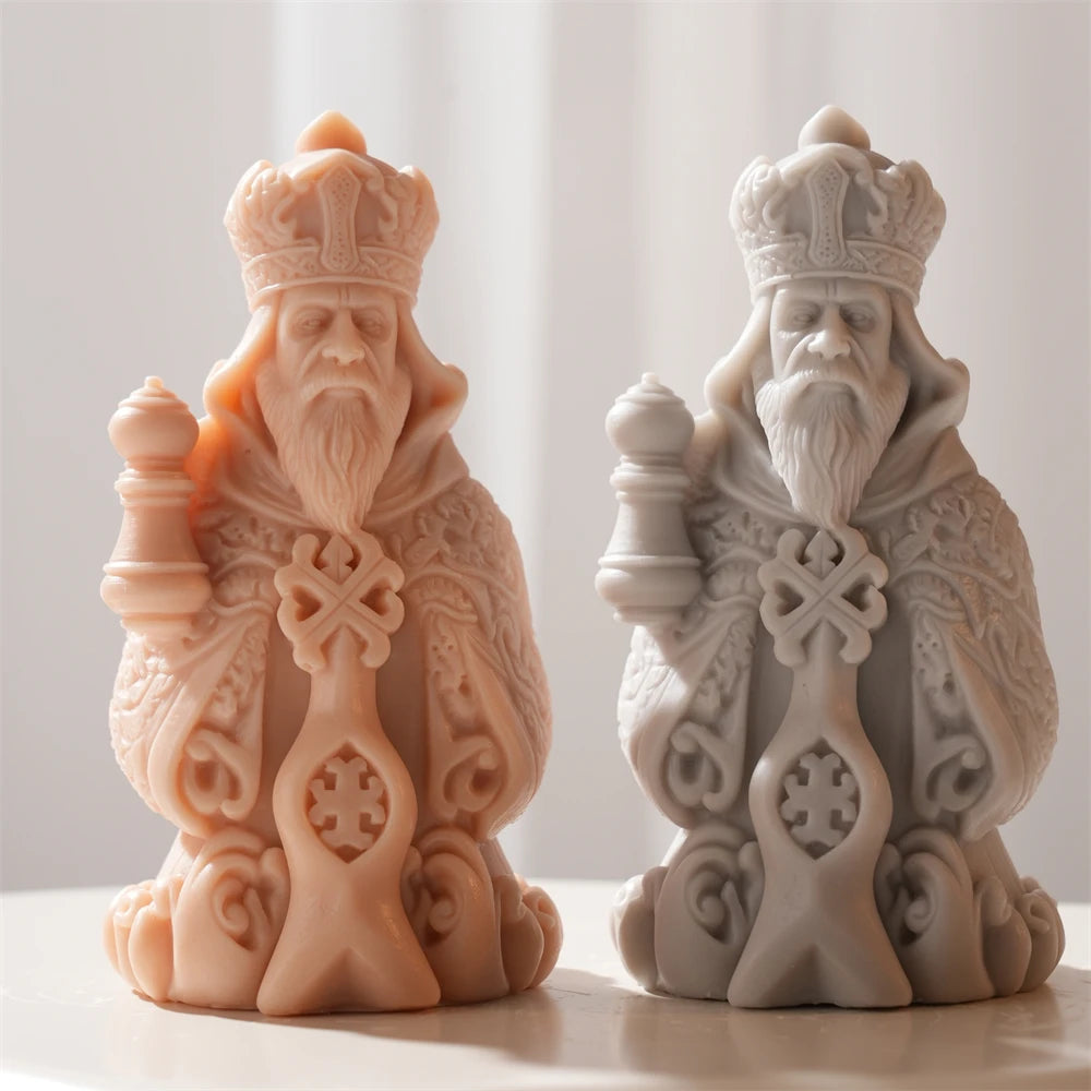 3D Chess Piece Silicone Candle Molds