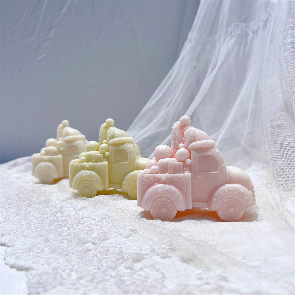 Retro Christmas Truck Candle Mold