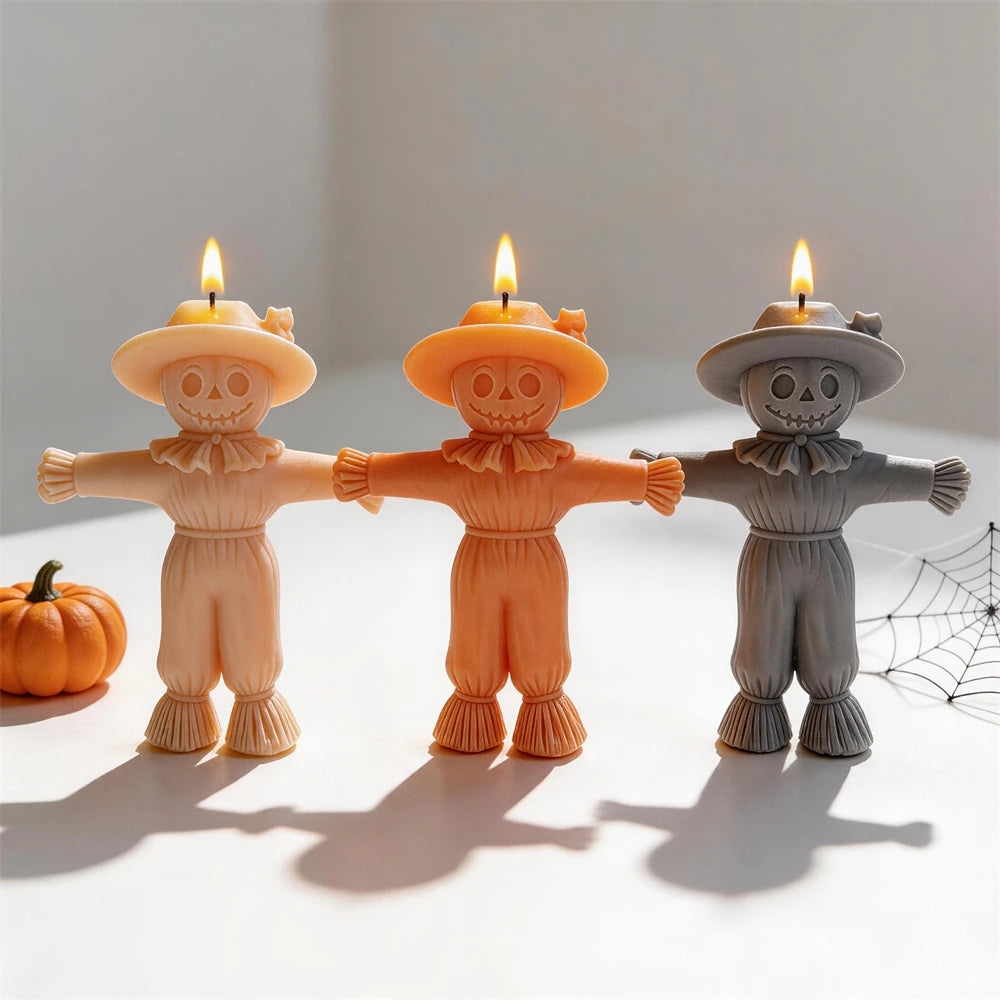 Halloween Scarecrow Silicone Candle Mold for Seasonal Decor