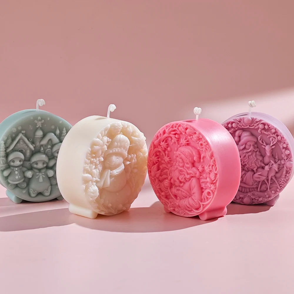 Winter Hat Snowman Candle Mold