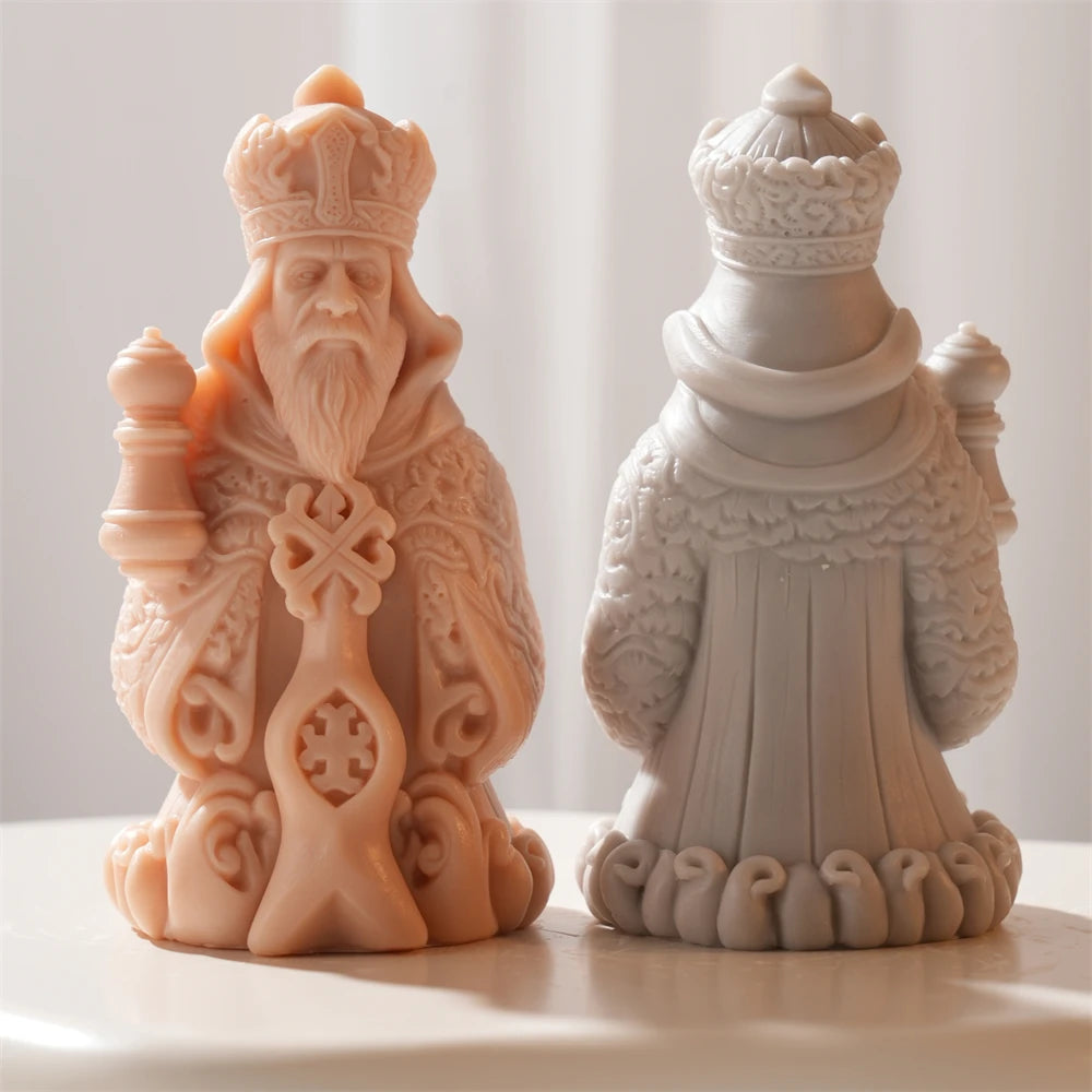 3D Chess Piece Silicone Candle Molds