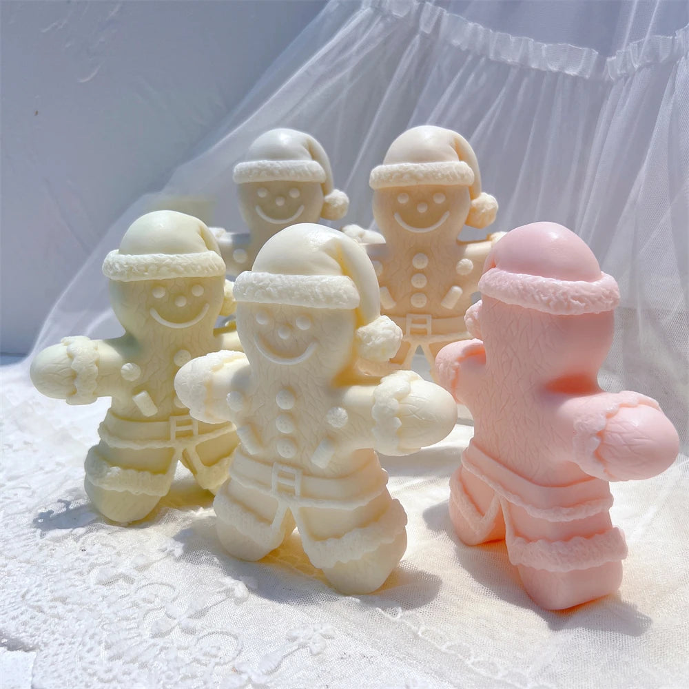 3D Gingerbread Man Silicone Candle Mold
