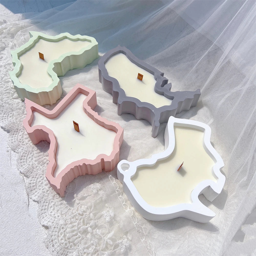 Map Candle Holder Silicone Mold