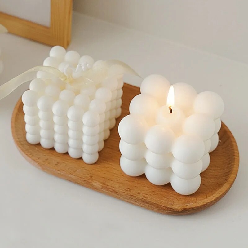 Multi Size Bubble Cube Candle Mold